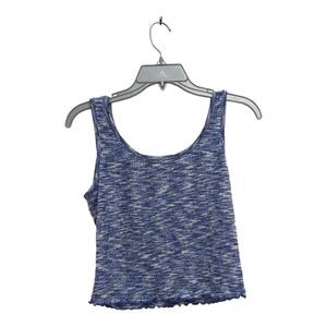 Maronie NWT Lettuce Hem Tank Top Size Medium Blue White